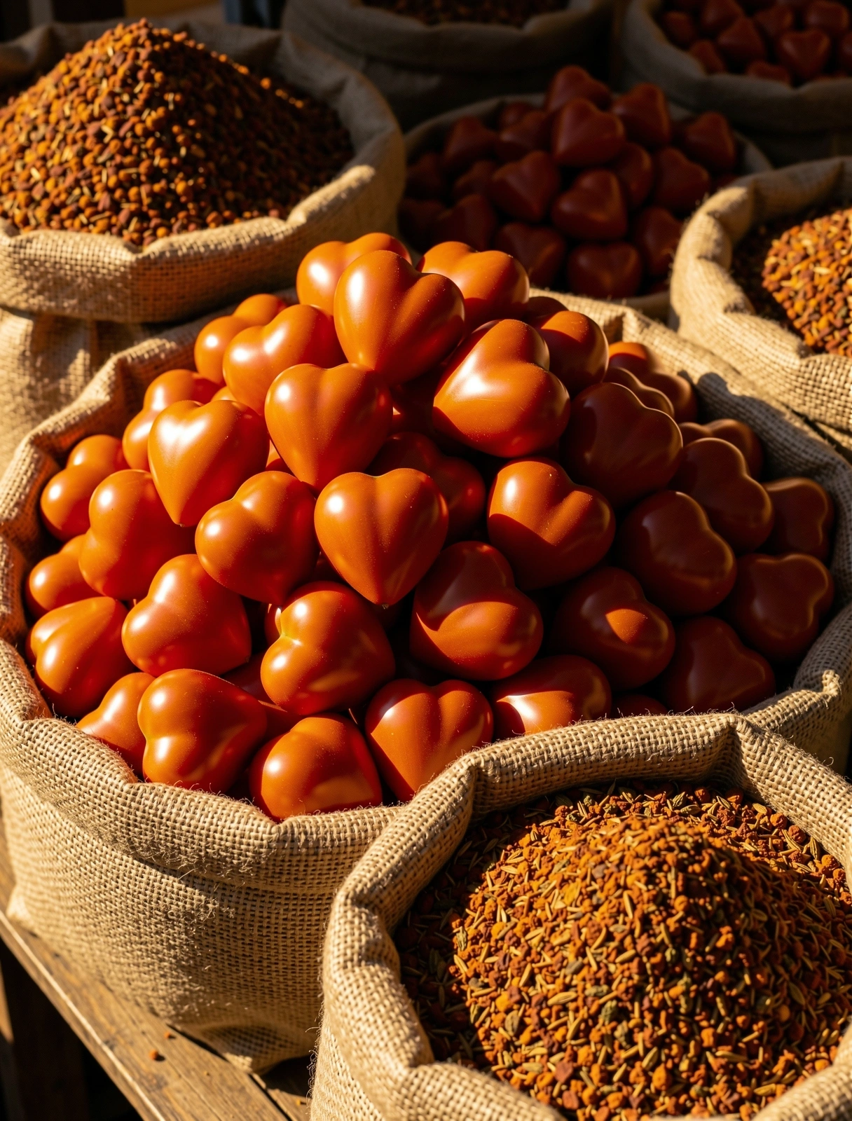 Spanish market abundance with fresh produce