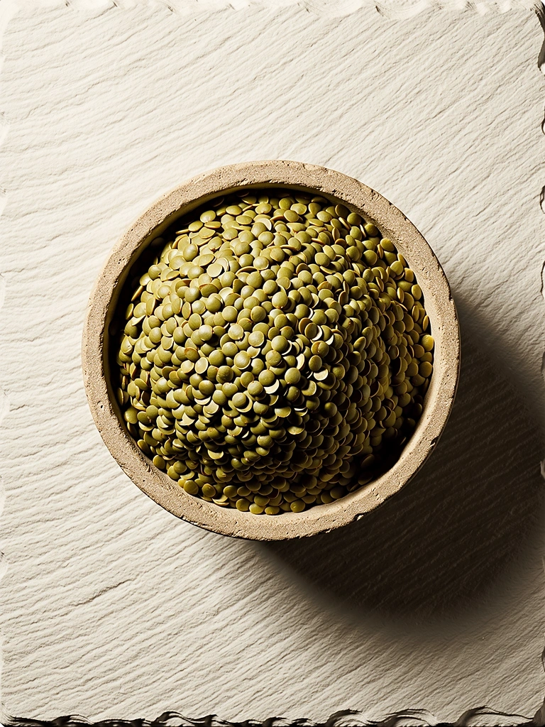 Dry lentils in a bowl