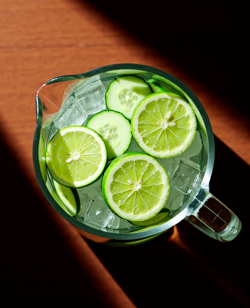 Refreshing infused water in a pitcher